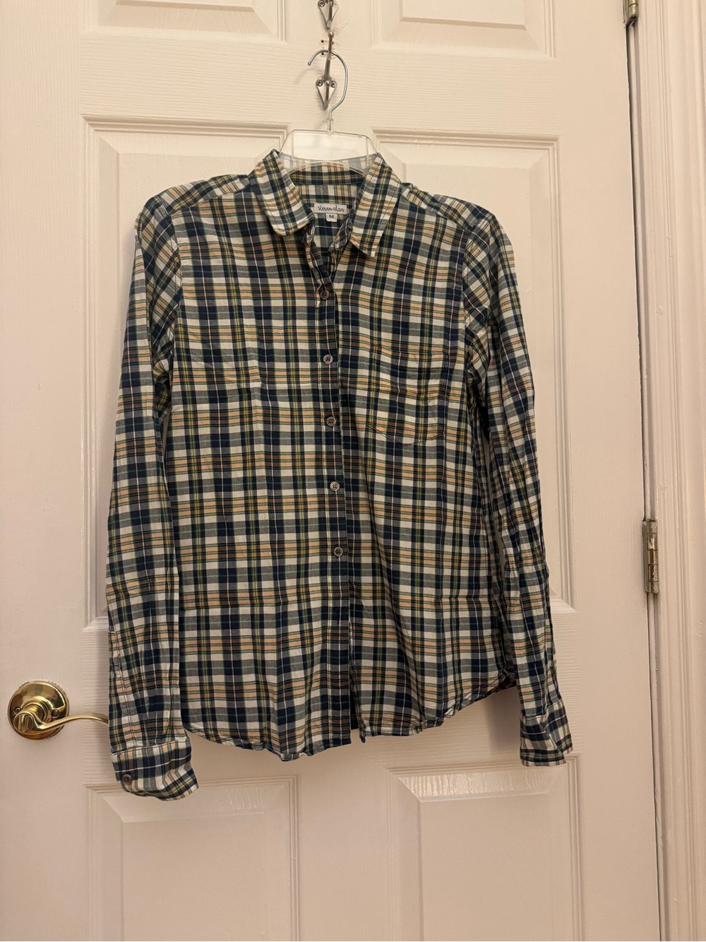 Steven Alan Plaid lightweight cotton Button-Down Shirt